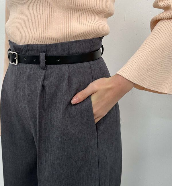 archives「ベルト付ワイドタックスラックス」|チノ|