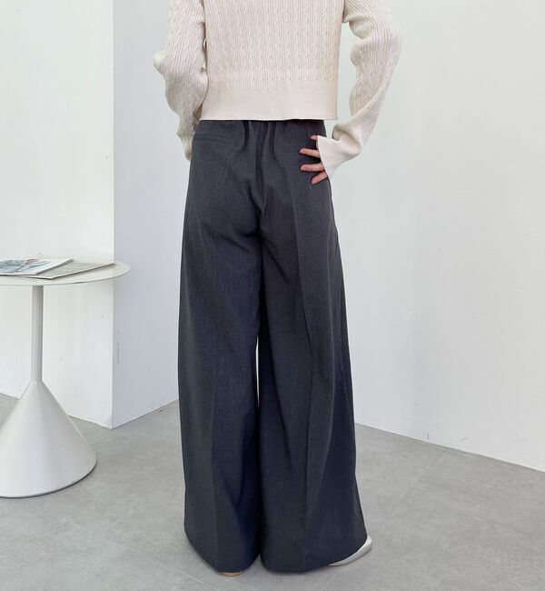 archives「ベルト付ワイドタックスラックス」|チノ|