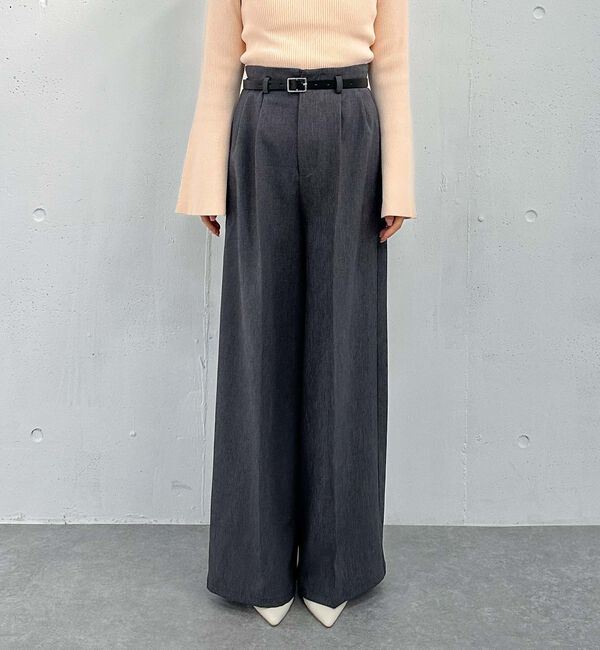 archives「ベルト付ワイドタックスラックス」|チノ|
