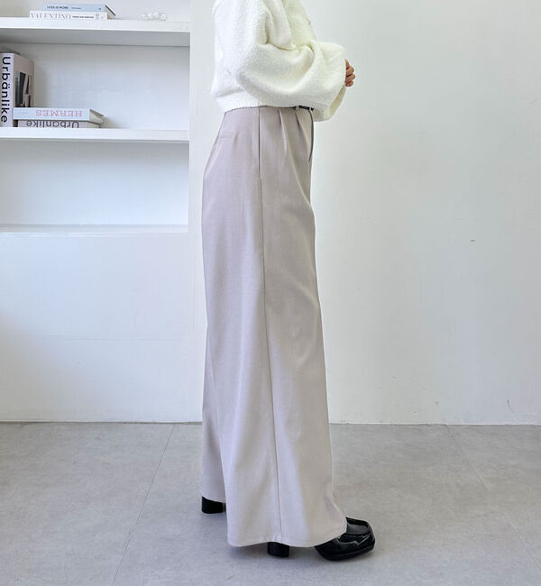 archives「ベルト付ワイドタックスラックス」|チノ|