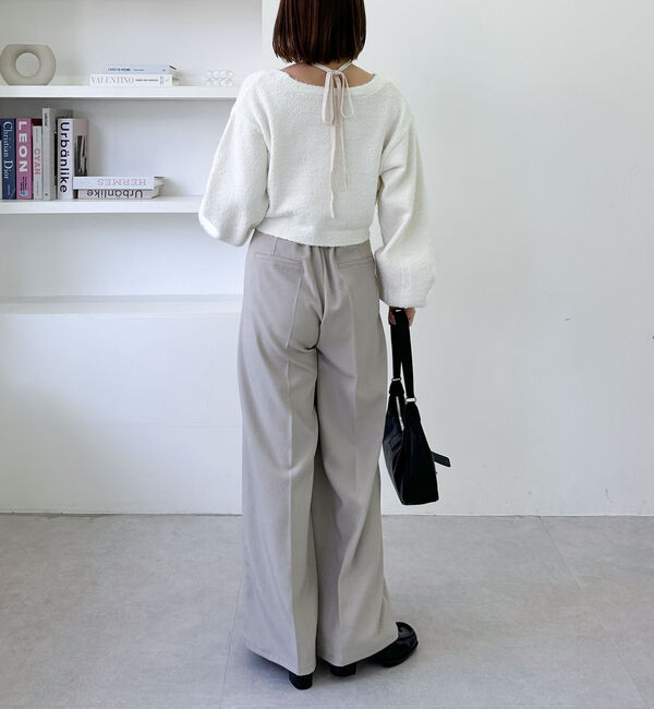 archives「ベルト付ワイドタックスラックス」|チノ|