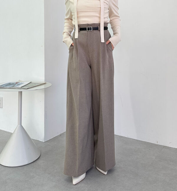 archives「ベルト付ワイドタックスラックス」|チノ|MOCHA