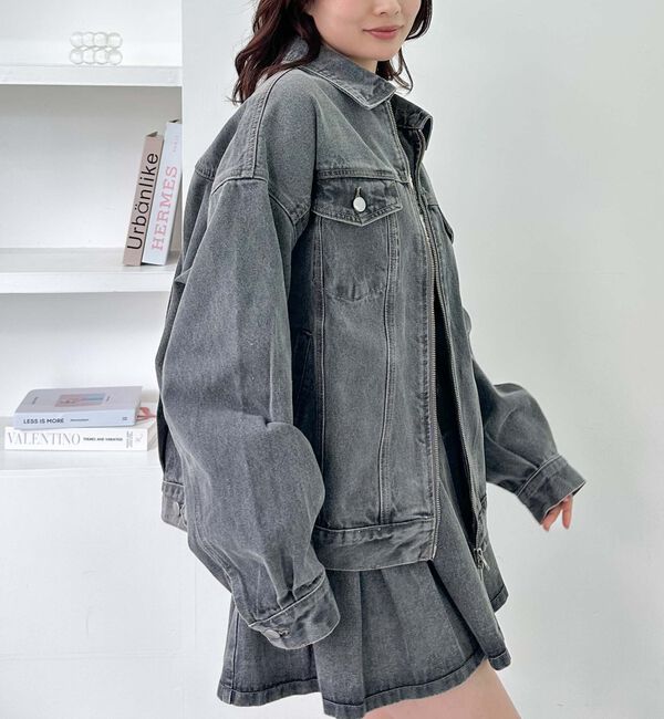 archives「デニムミドルブルゾン」|テーラードジャケット|