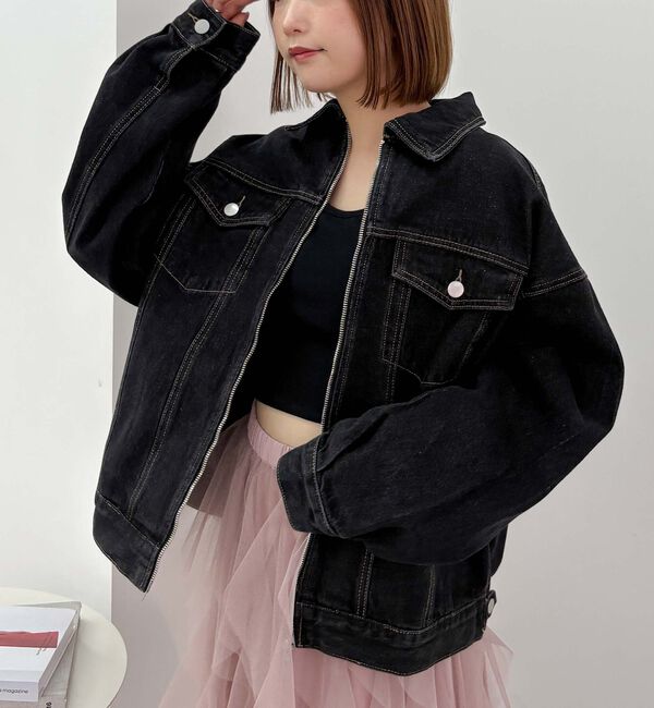 archives「デニムミドルブルゾン」|テーラードジャケット|