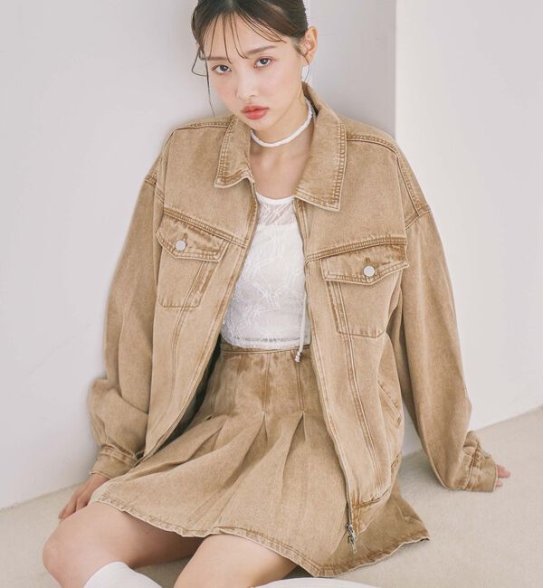 archives「デニムミドルブルゾン」|テーラードジャケット|BEIGE