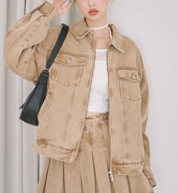 archives「デニムミドルブルゾン」|テーラードジャケット|