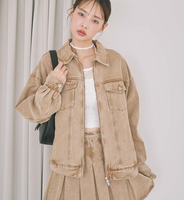 archives「デニムミドルブルゾン」|テーラードジャケット|