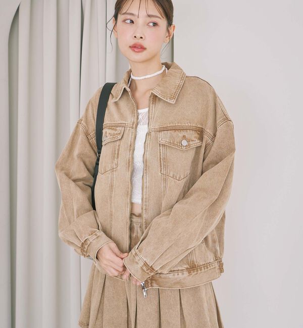 archives「デニムミドルブルゾン」|テーラードジャケット|