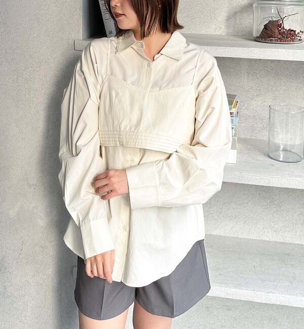 archives「ピンタックビスチェ&times;ミドルシャツＳＥＴ」|カーディガン|