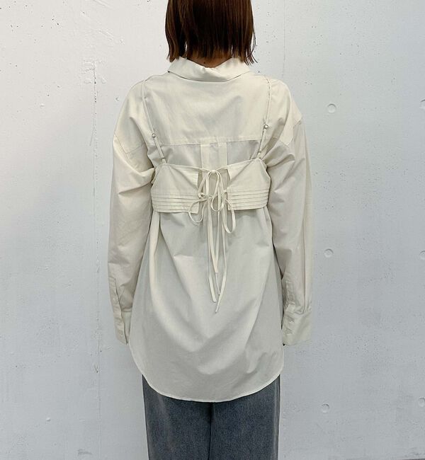 archives「ピンタックビスチェ&times;ミドルシャツＳＥＴ」|カーディガン|