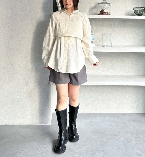 archives「ピンタックビスチェ&times;ミドルシャツＳＥＴ」|カーディガン|