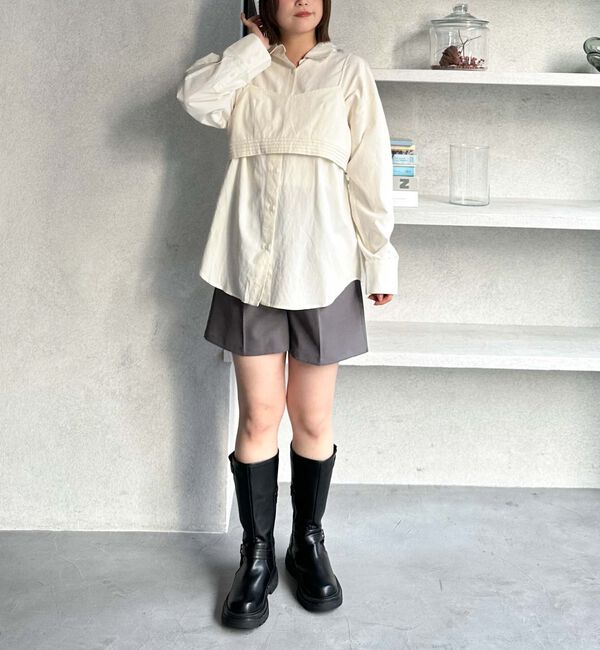 archives「ピンタックビスチェ&times;ミドルシャツＳＥＴ」|カーディガン|