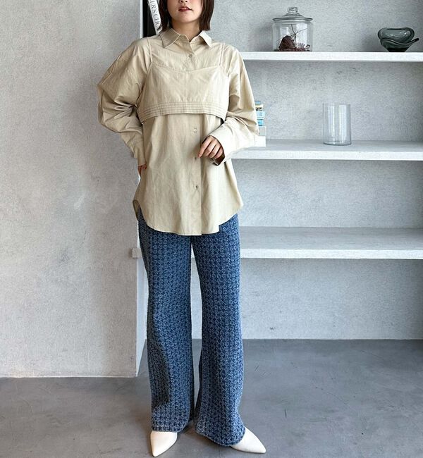 archives「ピンタックビスチェ&times;ミドルシャツＳＥＴ」|カーディガン|