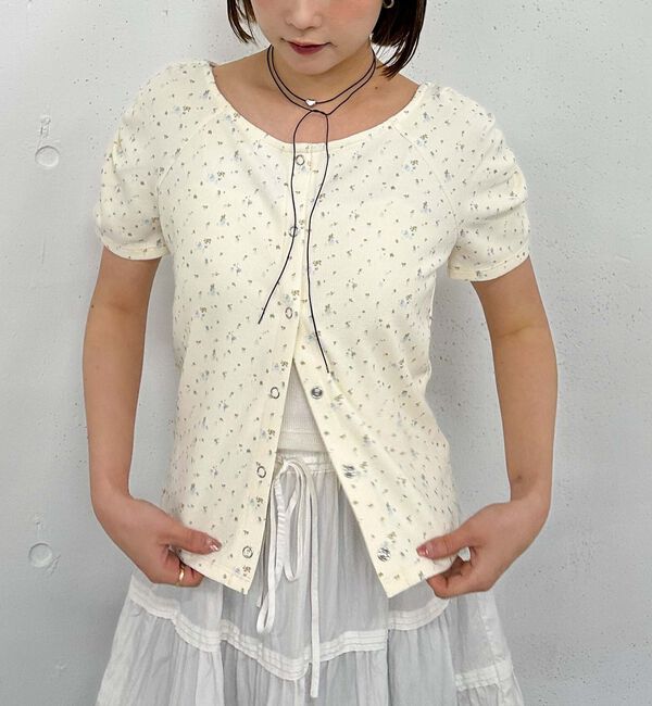 archives「花柄アソートワッフルカットＴＯＰＳ」|Tシャツ・カットソー|IVORY