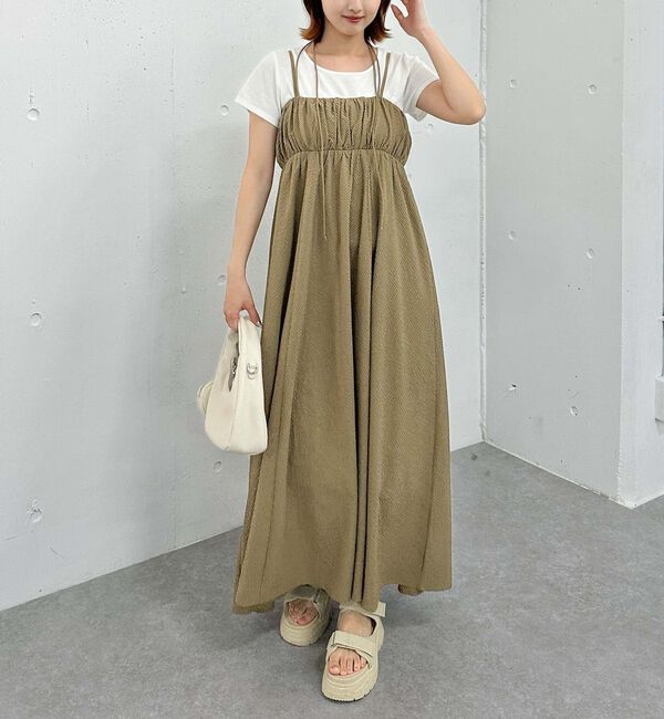 archives「チェックギャザーキャミワンピース」|ワンピース|