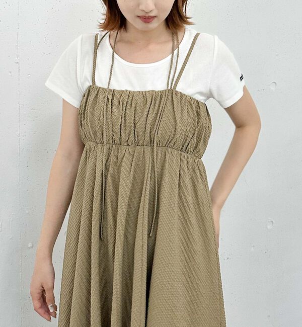 archives「チェックギャザーキャミワンピース」|ワンピース|