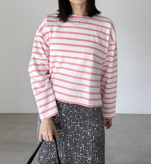 Doux archives「ボーダーショートロンＴｅｅ」|Tシャツ・カットソー|