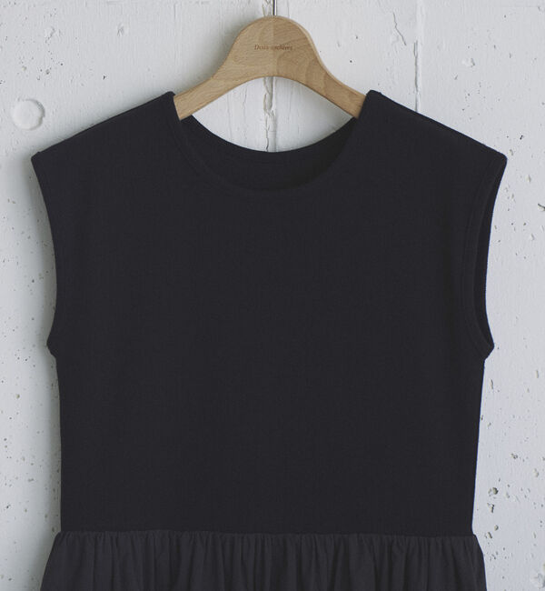 Doux archives「リブタフタコンビワンピース」|ワンピース|