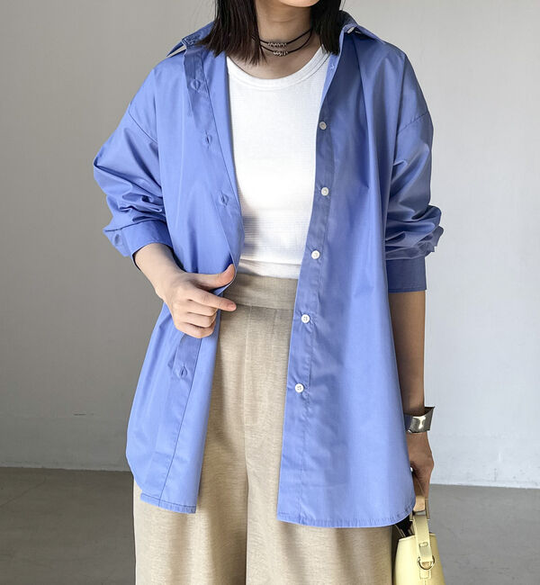 Doux archives「ベーシックオーバーシャツ／」|シャツ・ブラウス|BLUE