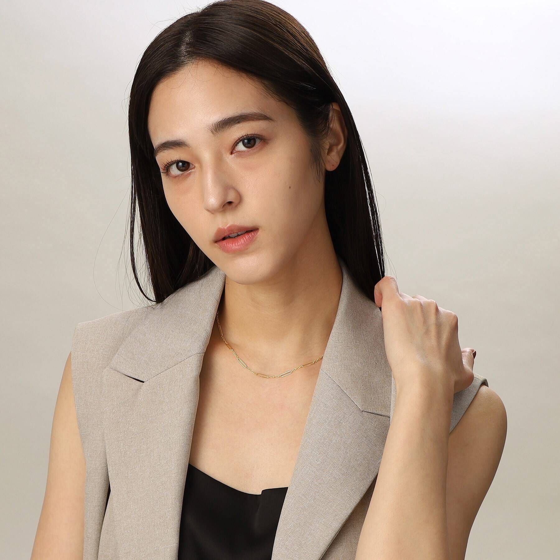 COCOSHNIK「K10PCチェーン ステーションネックレス」|ネックレス|