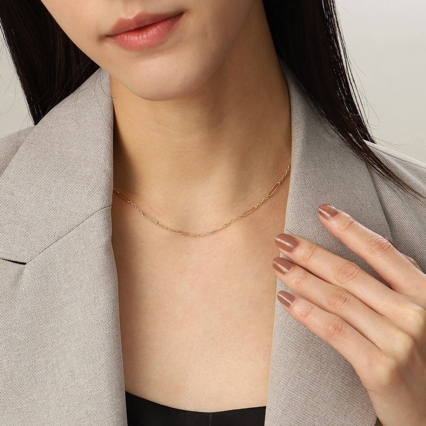 COCOSHNIK「K10PCチェーン ステーションネックレス」|ネックレス|