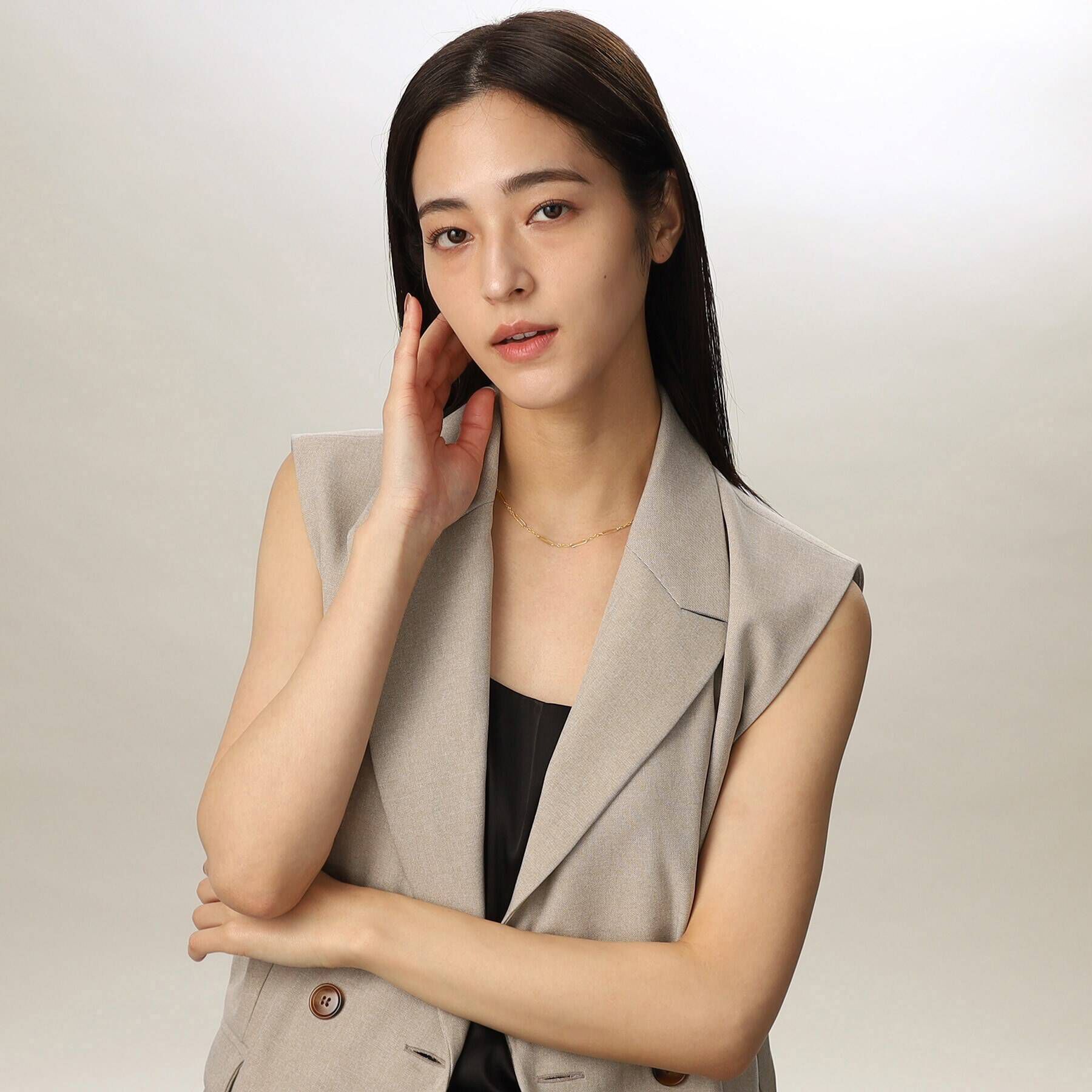 COCOSHNIK「K10PCチェーン ステーションネックレス」|ネックレス|