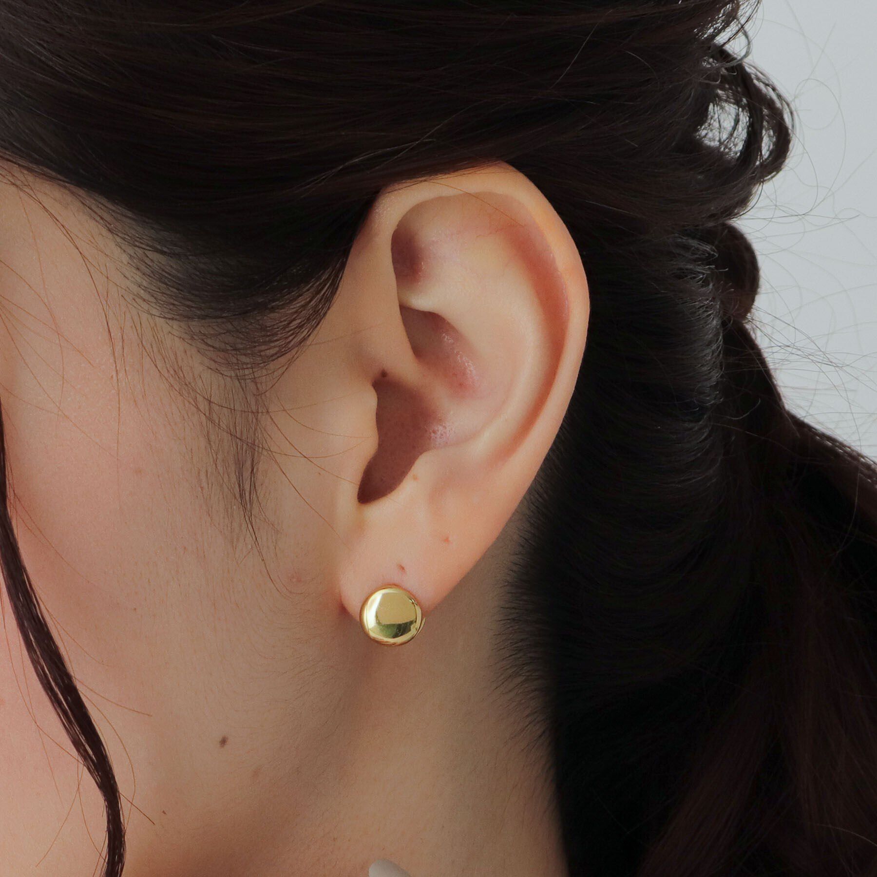 COCOSHNIK ONKITSCH「シルバー ラウンドカボション　イヤリング GP」|イヤリング|