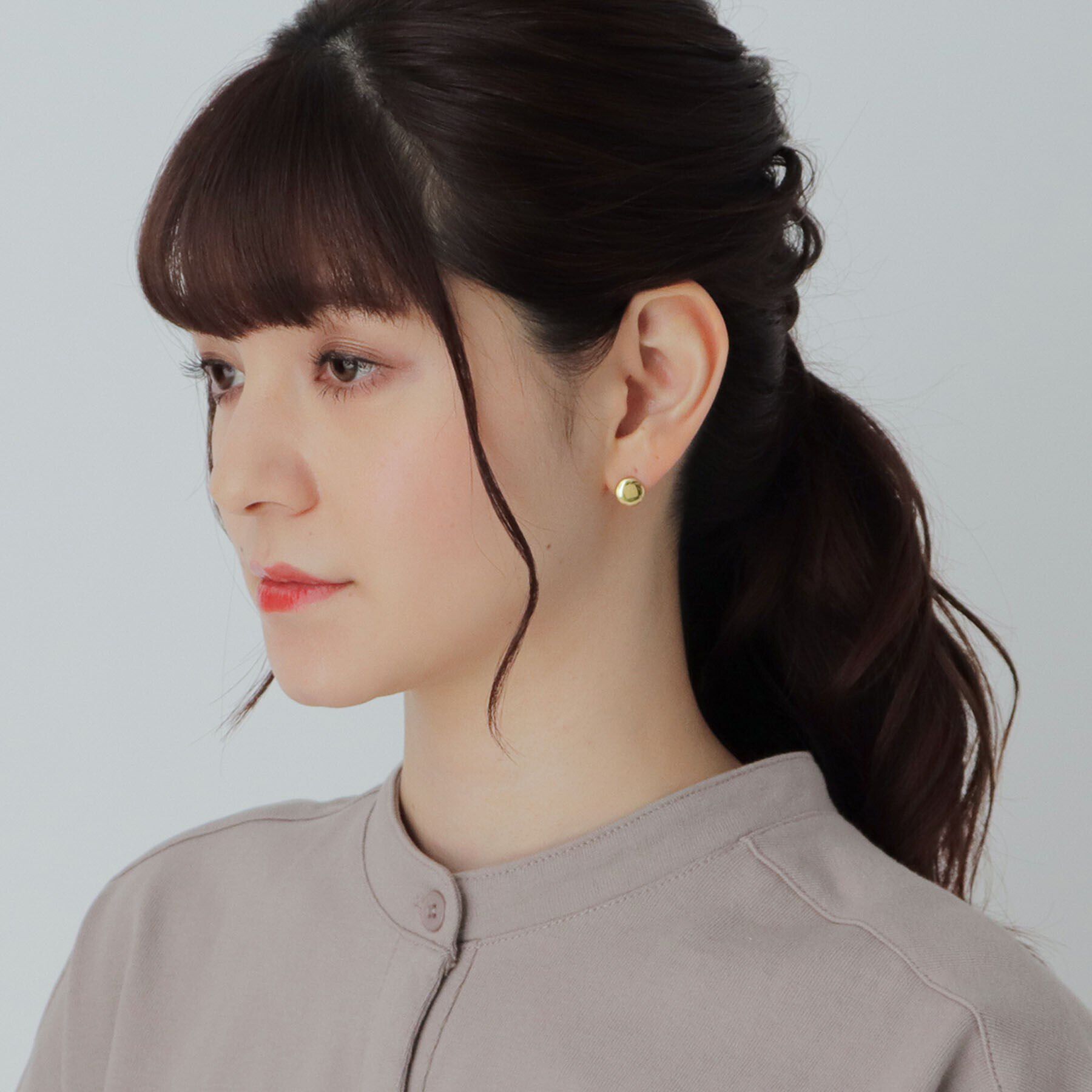 COCOSHNIK ONKITSCH「シルバー ラウンドカボション　イヤリング GP」|イヤリング|