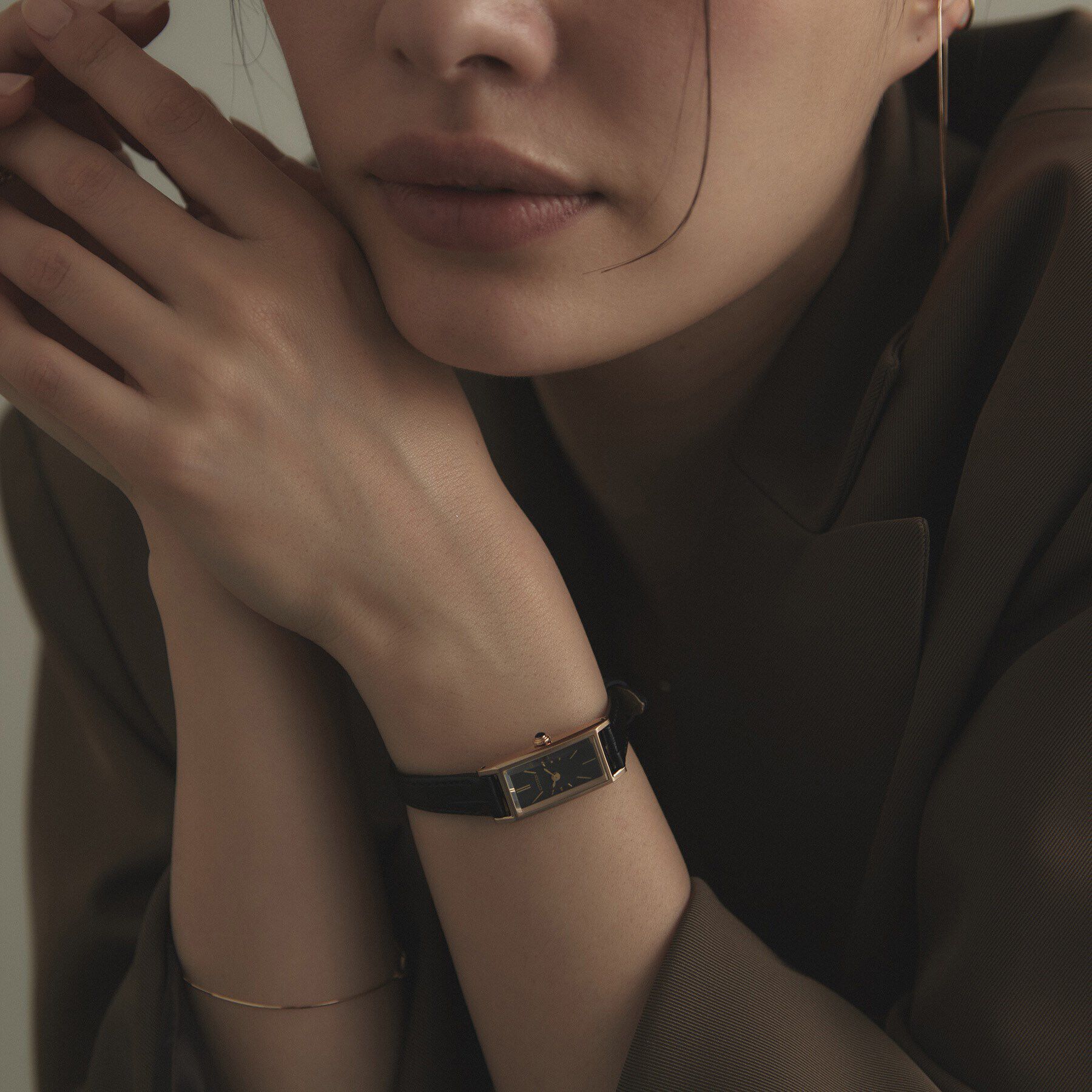 COCOSHNIK「RG Kii:別注モデルスクエア チェンジャブルバンドウォッチ（ブラック）」|腕時計|