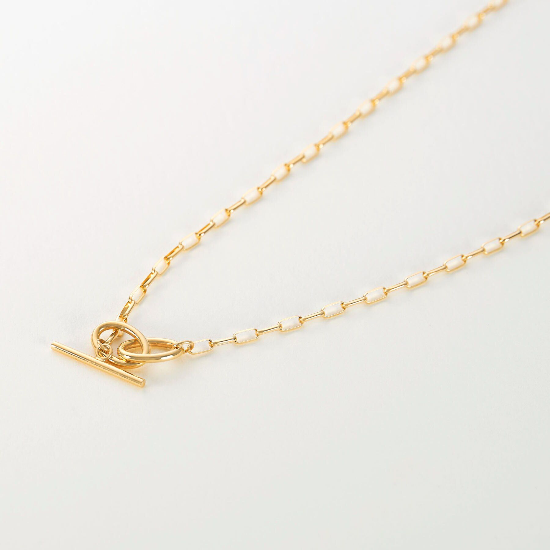 COCOSHNIK「K10ロングハーフラウンドダブルマンテル ネックレス」|ネックレス|