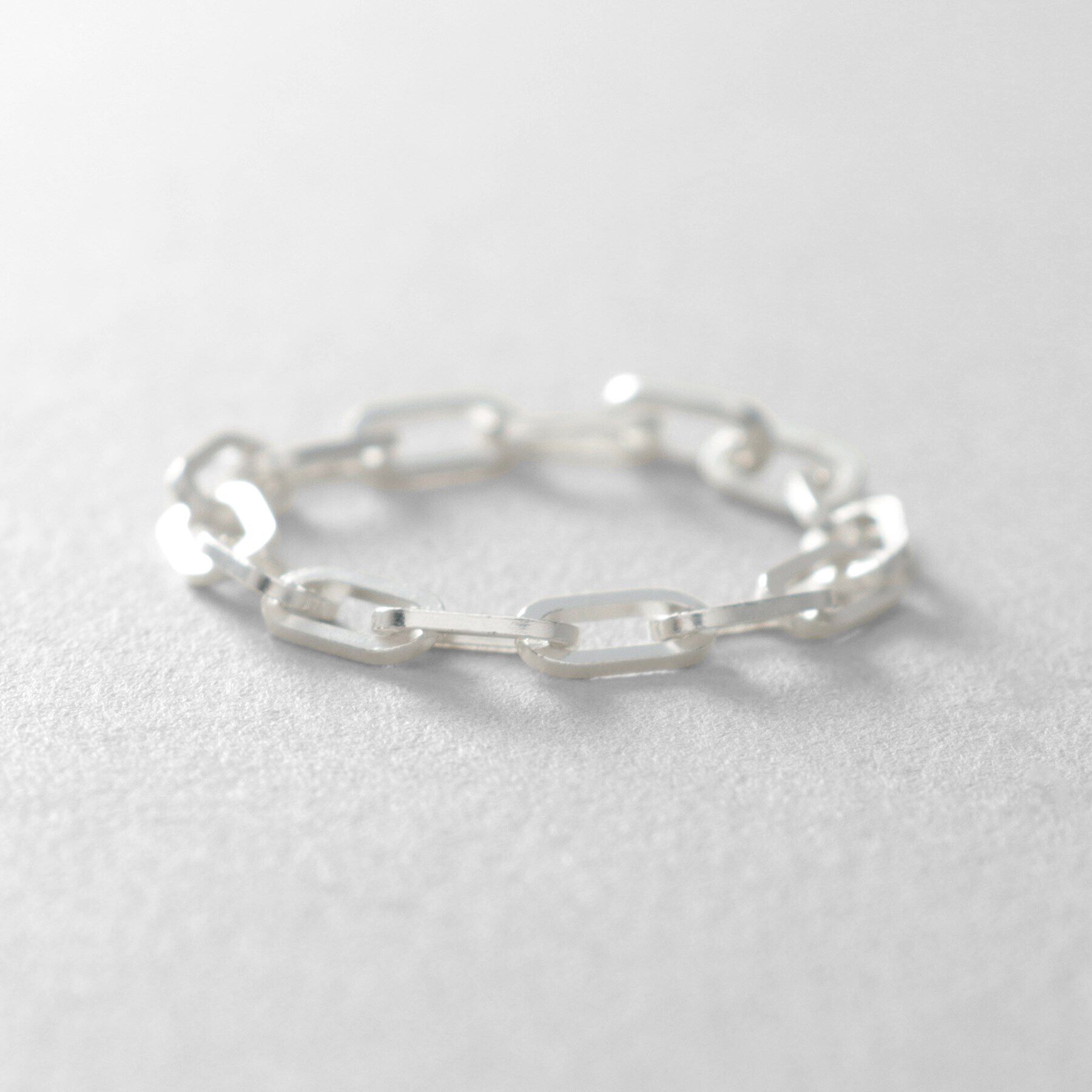 COCOSHNIK ONKITSCH「シルバー チェーンリング フラットケーブル」|リング|