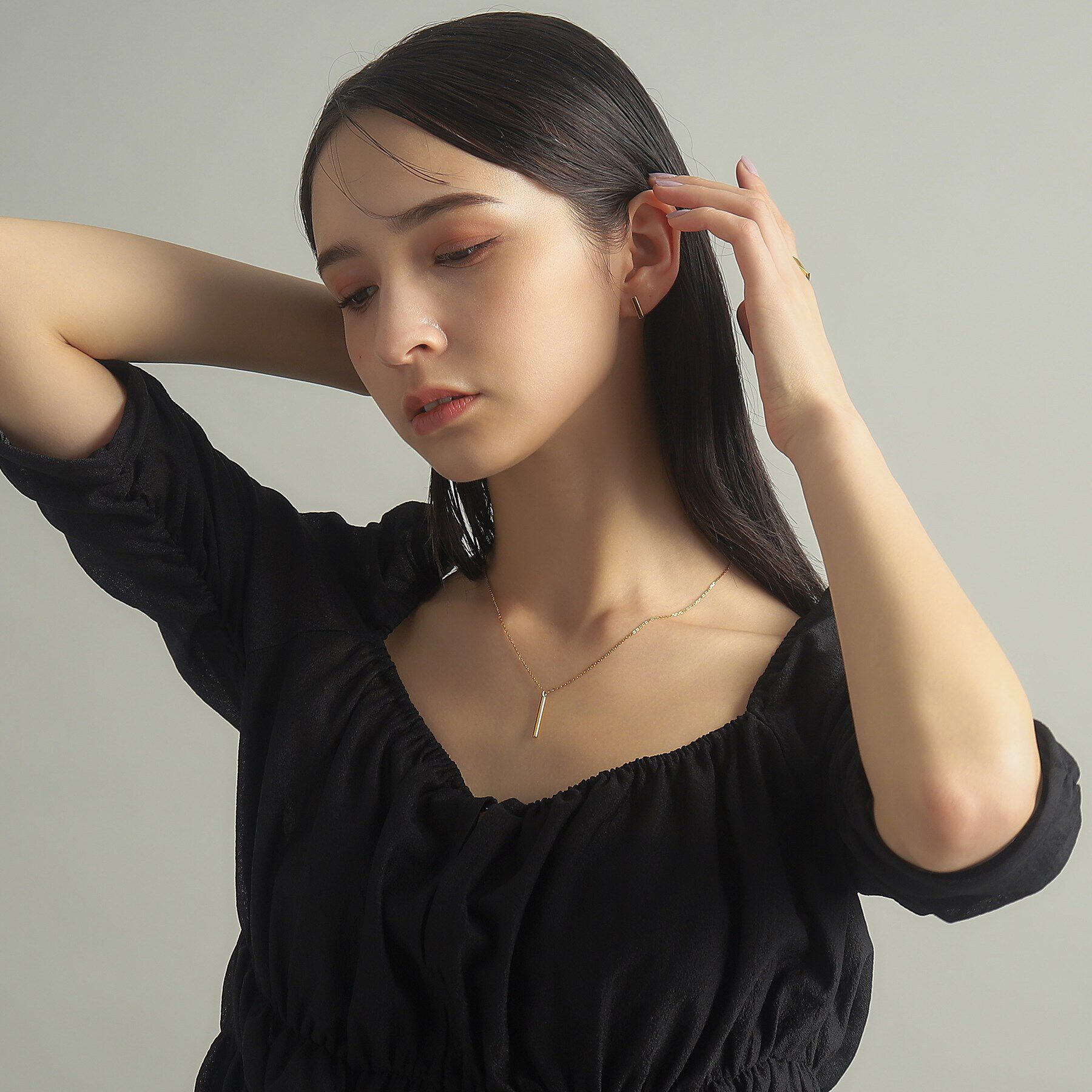 COCOSHNIK ONKITSCH「シルバー オーバルバーネックレス GP」|ネックレス|