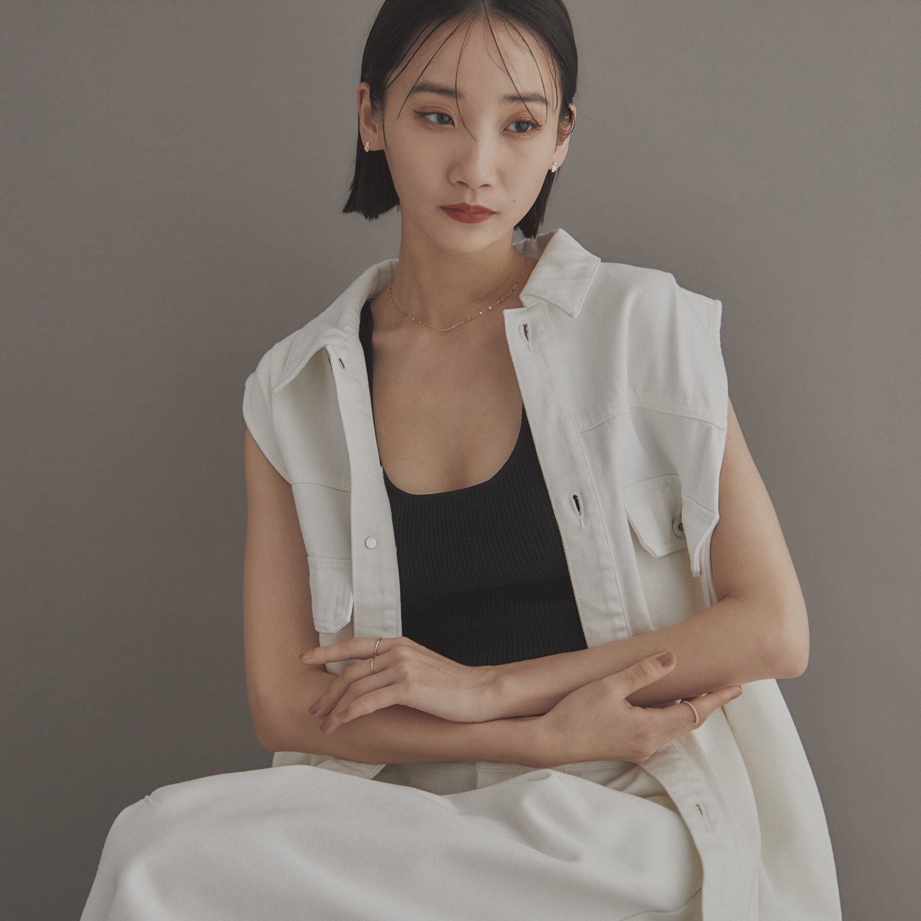 COCOSHNIK ONKITSCH「K10スキニーネックレス スキップペタル」|ネックレス|