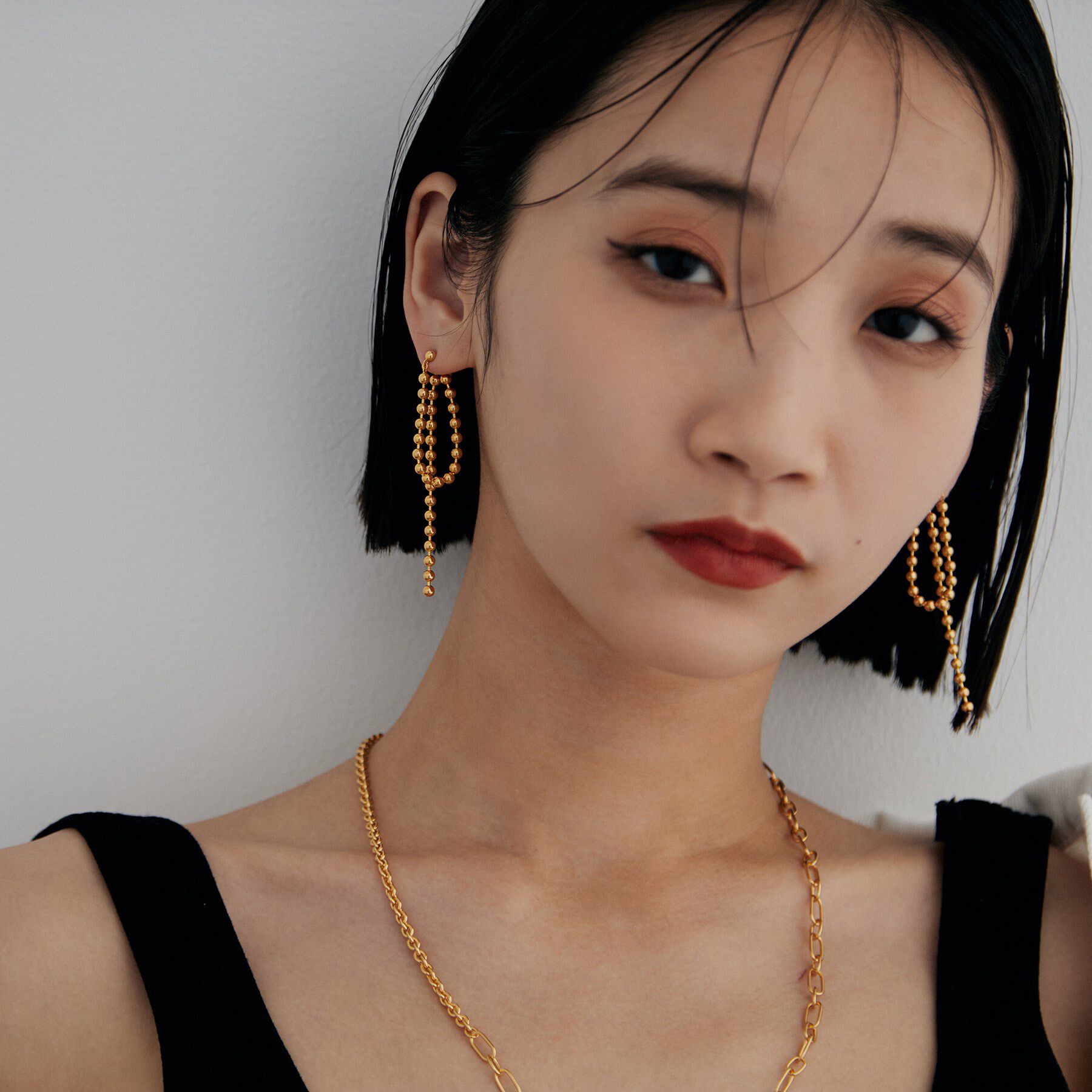 COCOSHNIK ONKITSCH「シルバー チェーンピアス ボールループ GP」|ピアス|