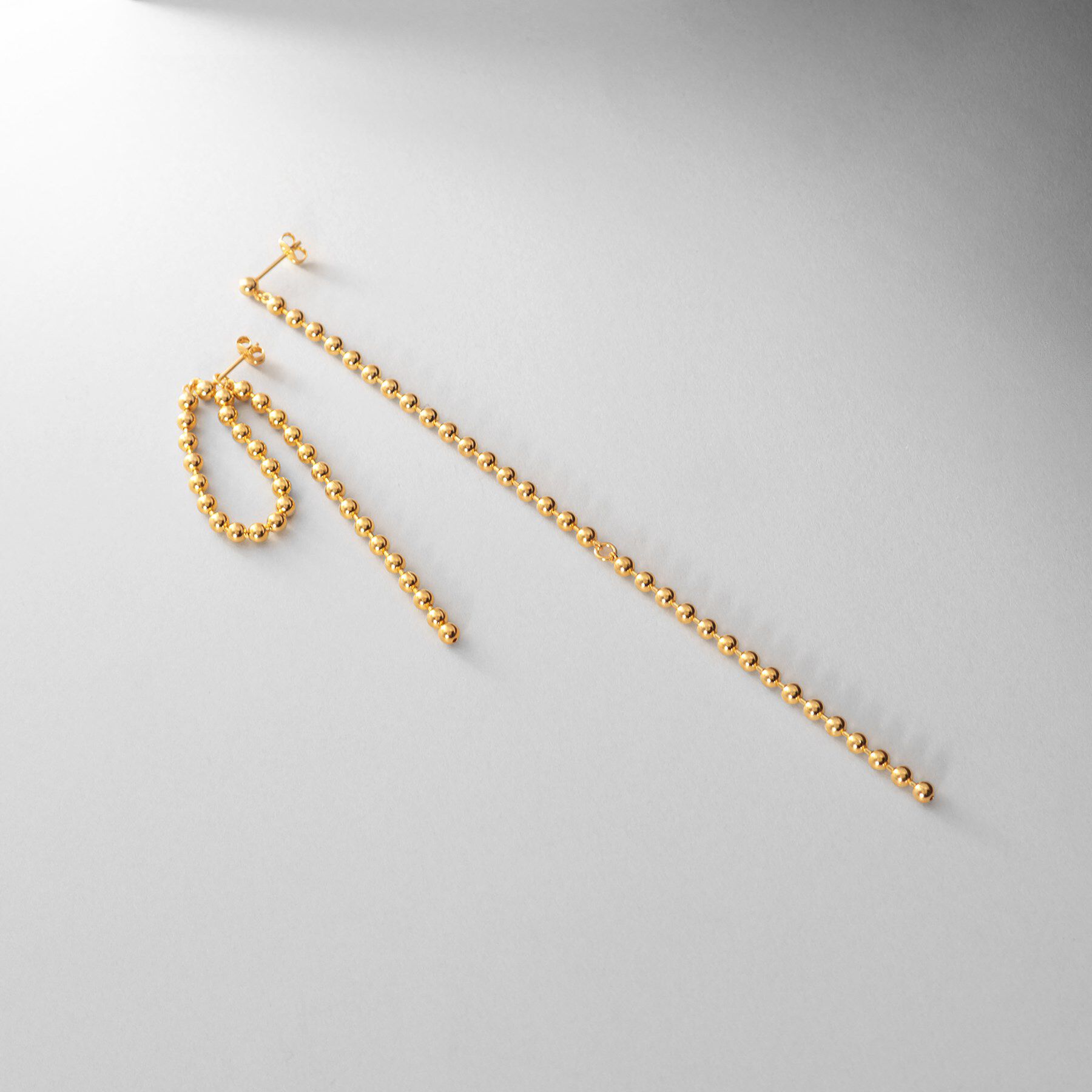 COCOSHNIK ONKITSCH「シルバー チェーンピアス ボールループ GP」|ピアス|