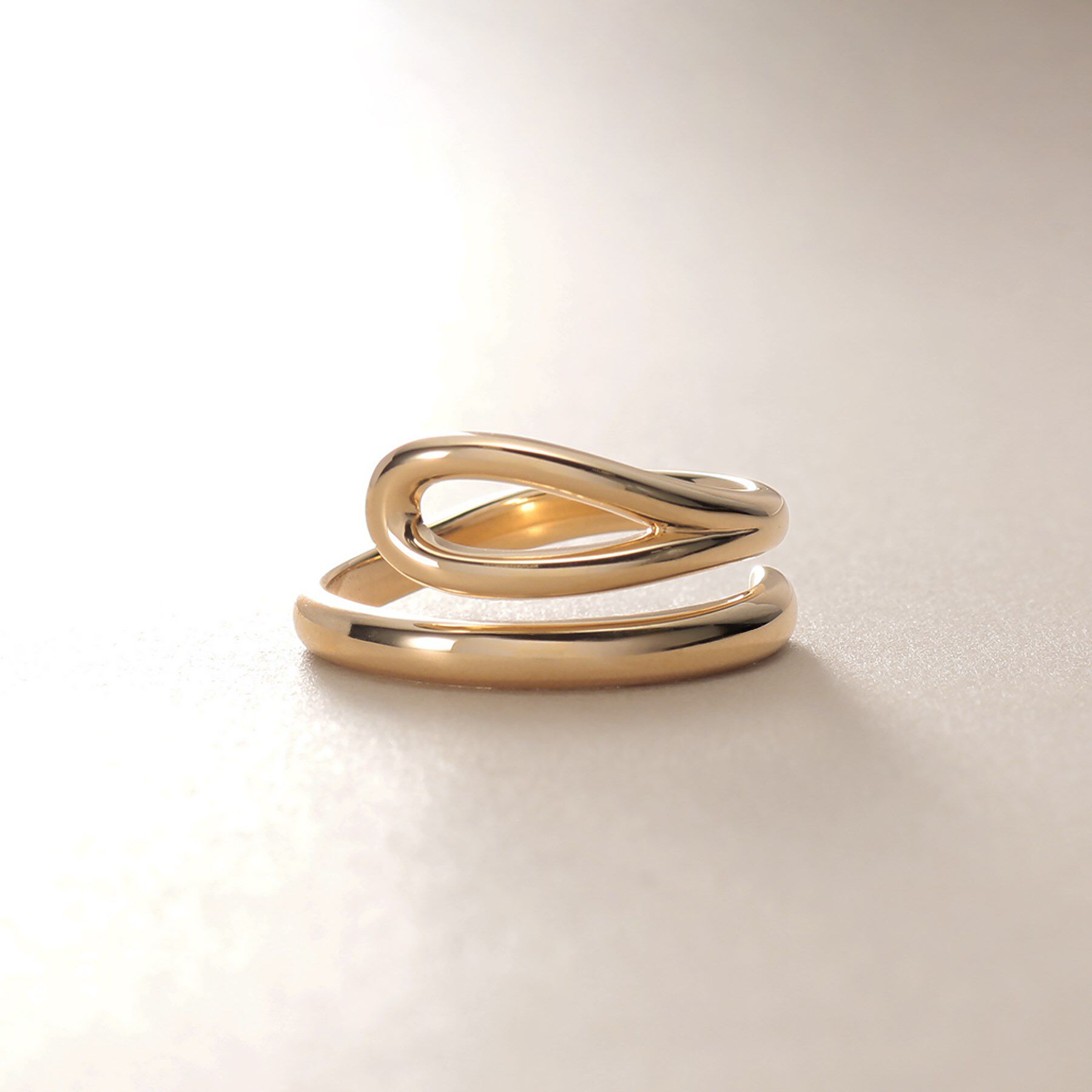 COCOSHNIK「K10ニュアンススリット リング」|リング|