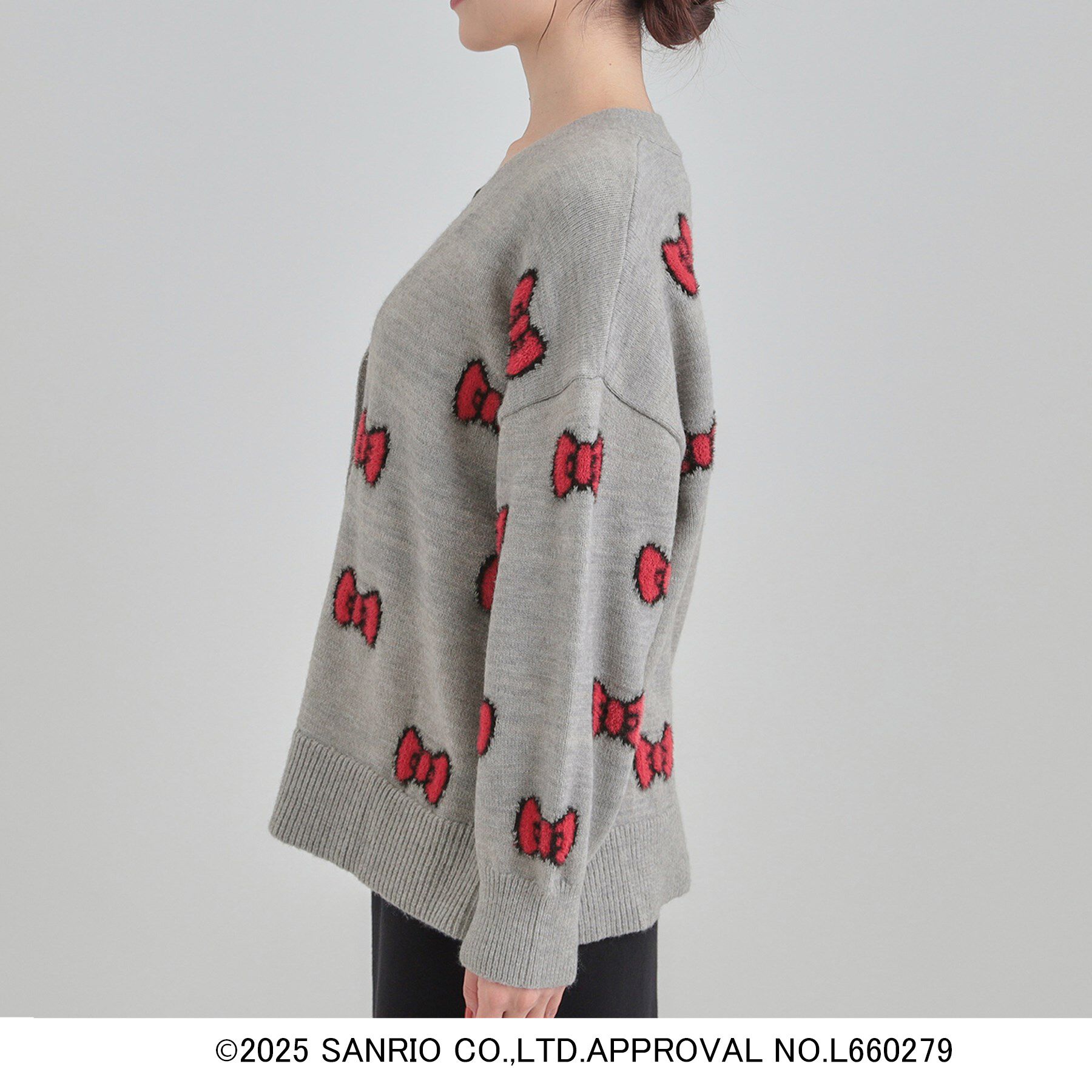 SHOO･LA･RUE「【HELLO KITTY コラボ】Vネックジャカードカーディガン」|カーディガン|