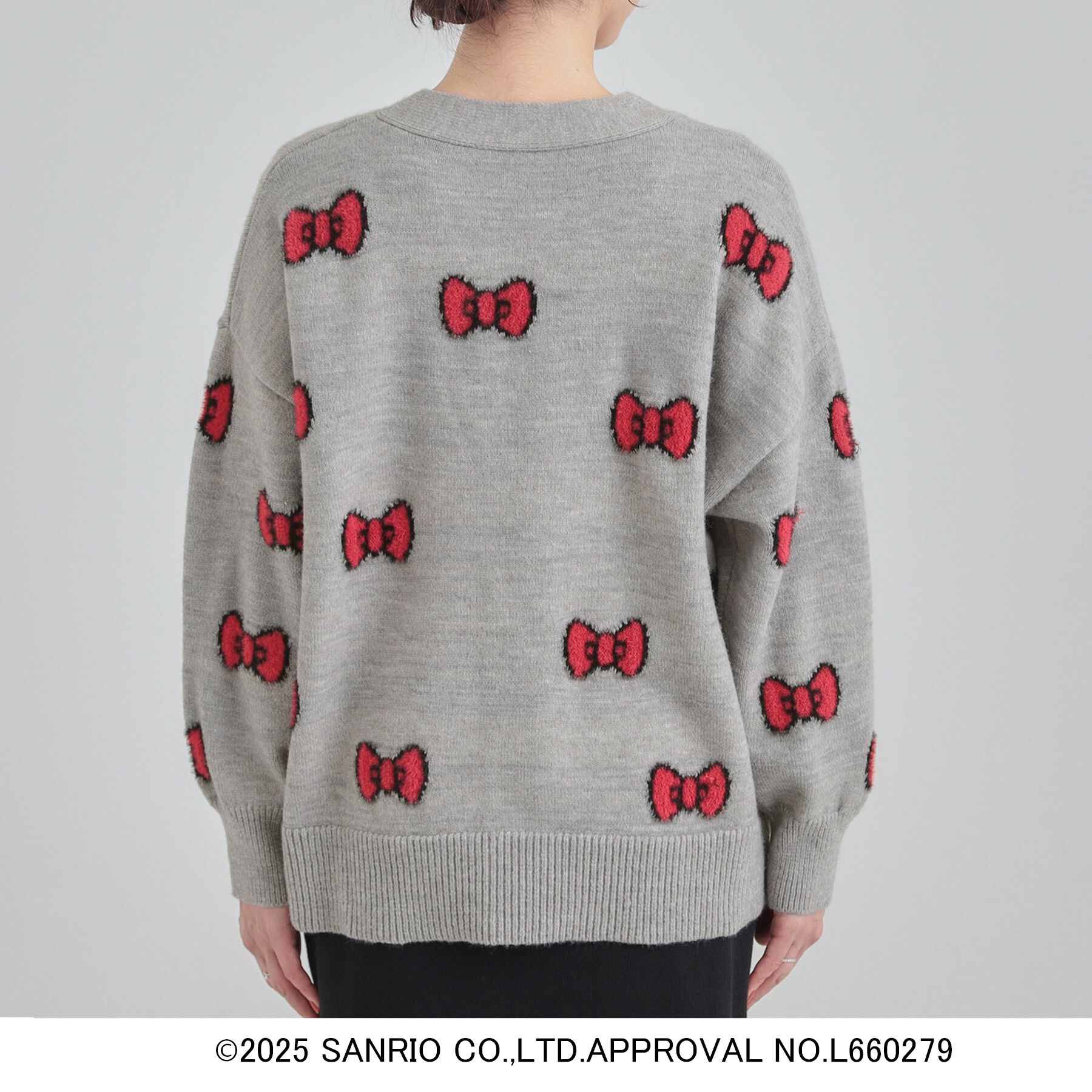 SHOO･LA･RUE「【HELLO KITTY コラボ】Vネックジャカードカーディガン」|カーディガン|