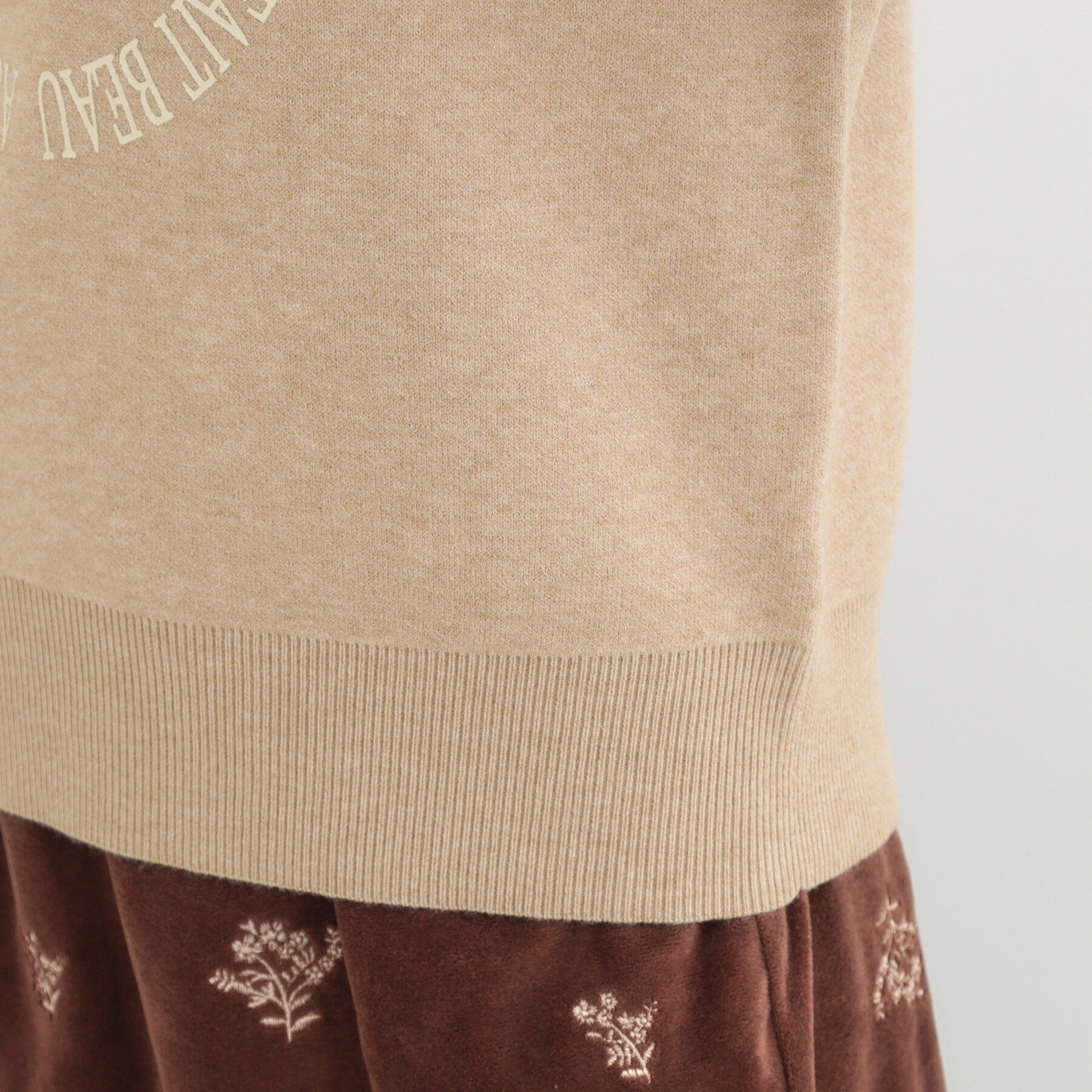 SHOO･LA･RUE「【S-LL/洗濯機可】もちもちタッチが心地よい スウェットライクロゴニット」|ニット・セーター|