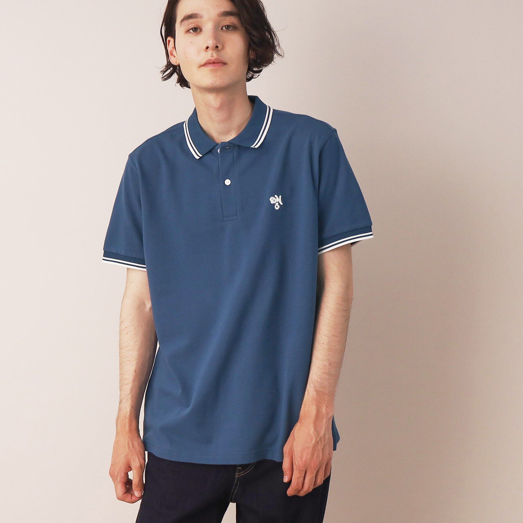 Dessin「刺繍入りポロシャツ」|ポロシャツ|ブルー(092)