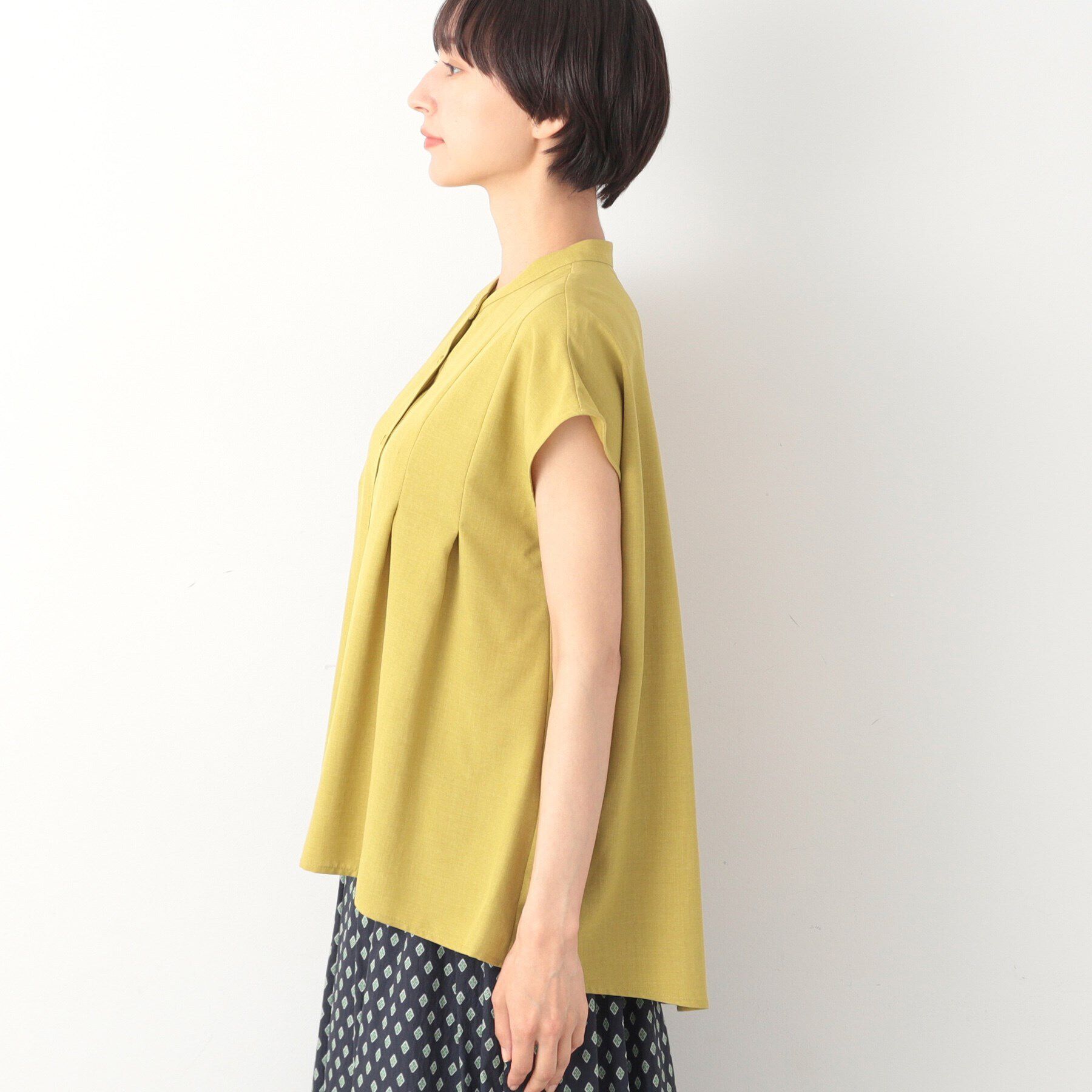 Dessin「【洗える】テントラインフレンチスリーブブラウス（XS～L）」|シャツ・ブラウス|