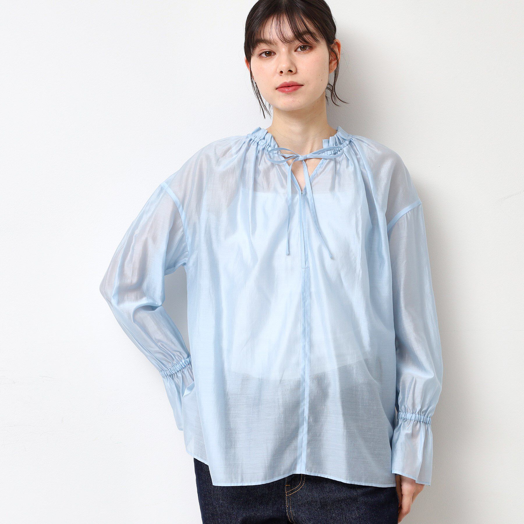 Dessin「【洗える】フリルリボンブラウス」|シャツ・ブラウス|