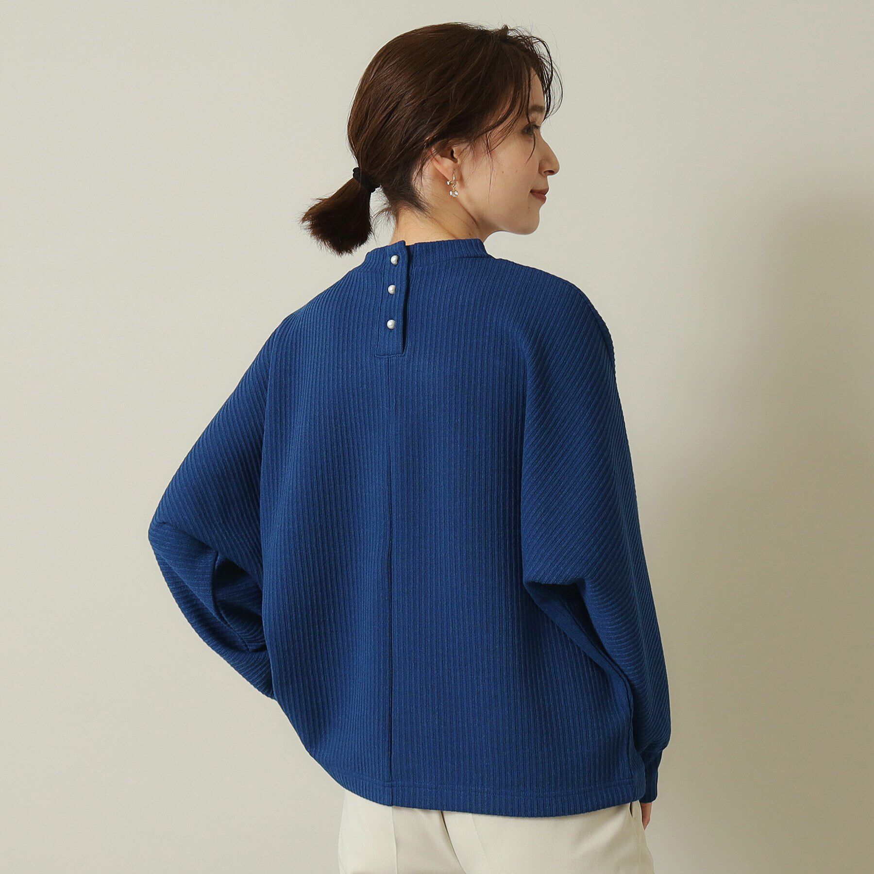 ITS&rsquo;DEMO「【伸縮性あり／手洗い可】ドルマンプルオーバー」|Tシャツ・カットソー|ブルー(093)