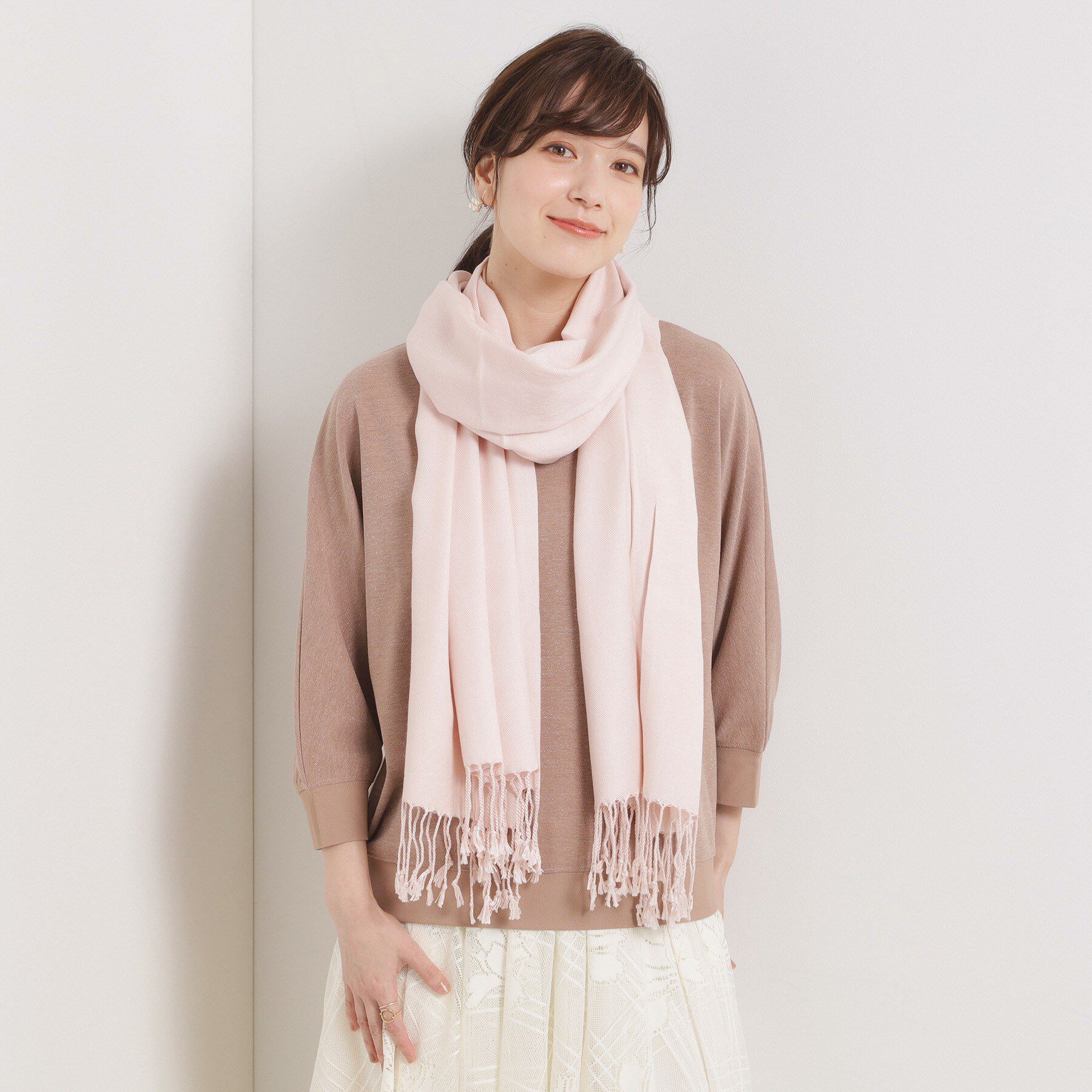 ITS&rsquo;DEMO「【手洗い可】レーヨン無地ストール」|ストール|