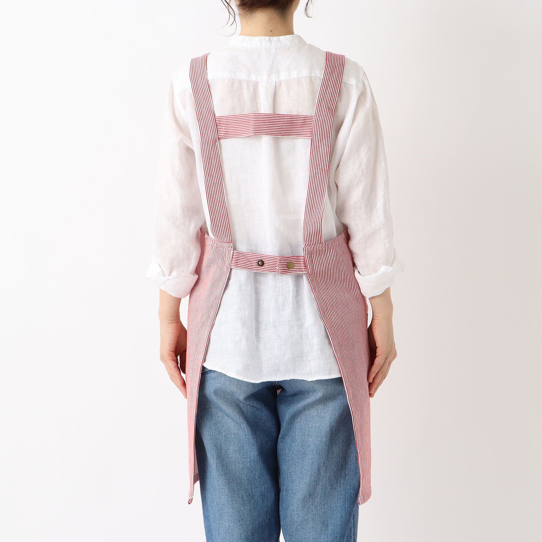 212 KITCHEN STORE「ヒッコリーストライプエプロン M RD ＜212Kオリジナル＞」|食器・キッチングッズ|