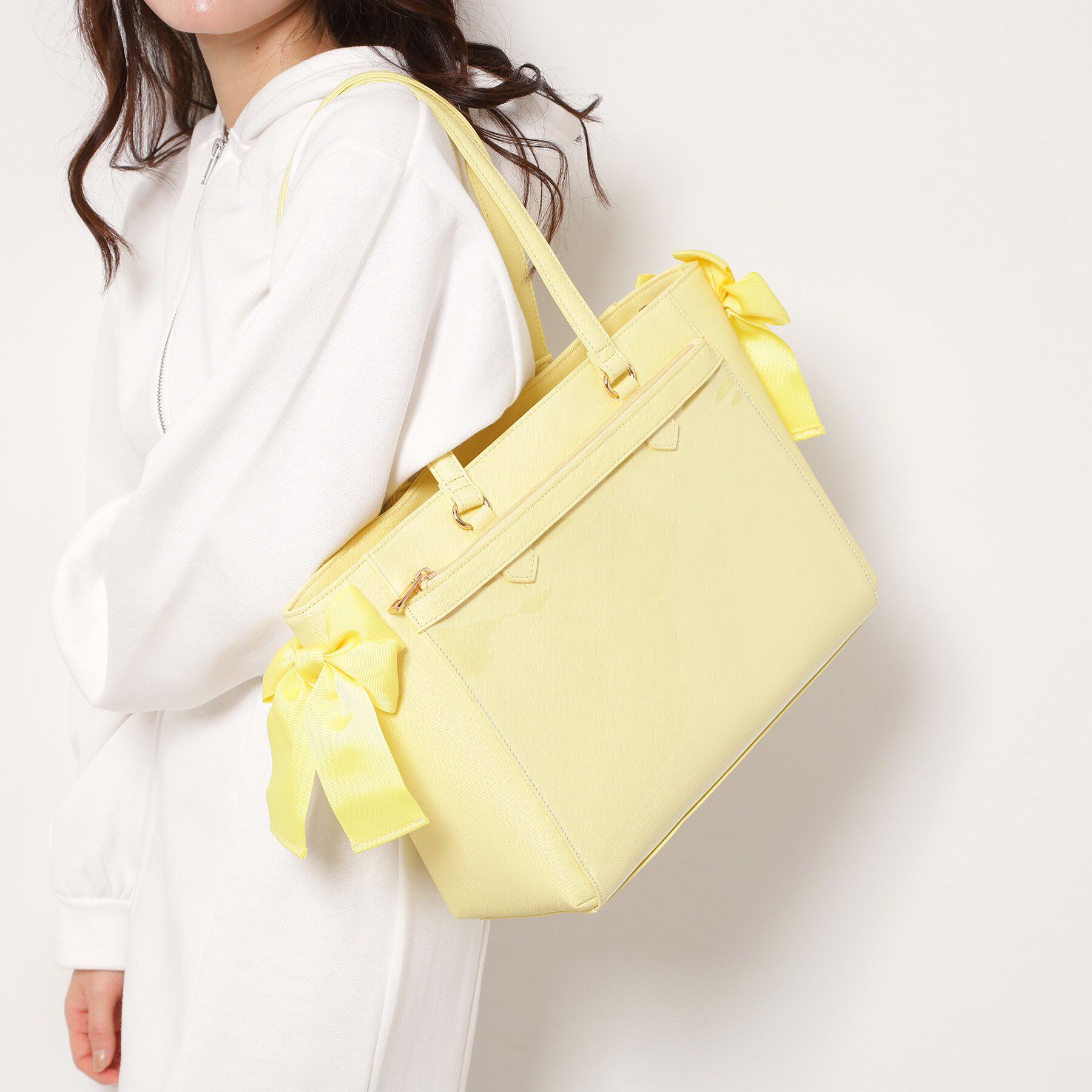 Ober Tashe「推し活の必需品　クリアコンビトート」|トートバッグ|イエロー(032)