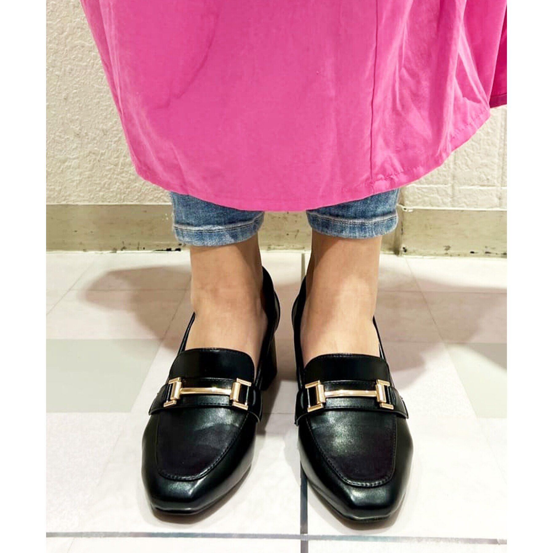 ESPERANZA「ブロックヒールローファー 24SS」|パンプス|