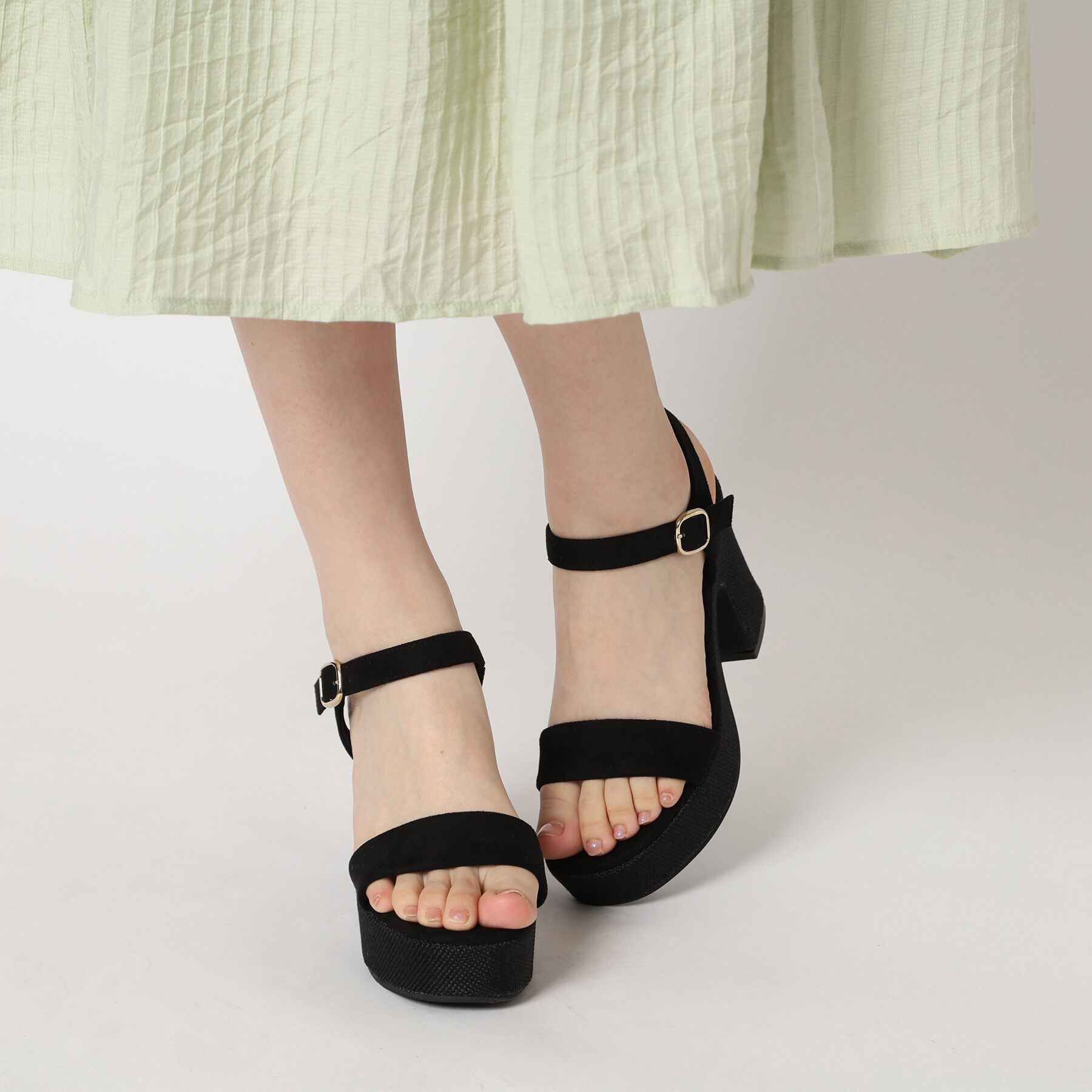 ESPERANZA「一体底ソフトスクエアトゥサンダル 24SS」|サンダル|