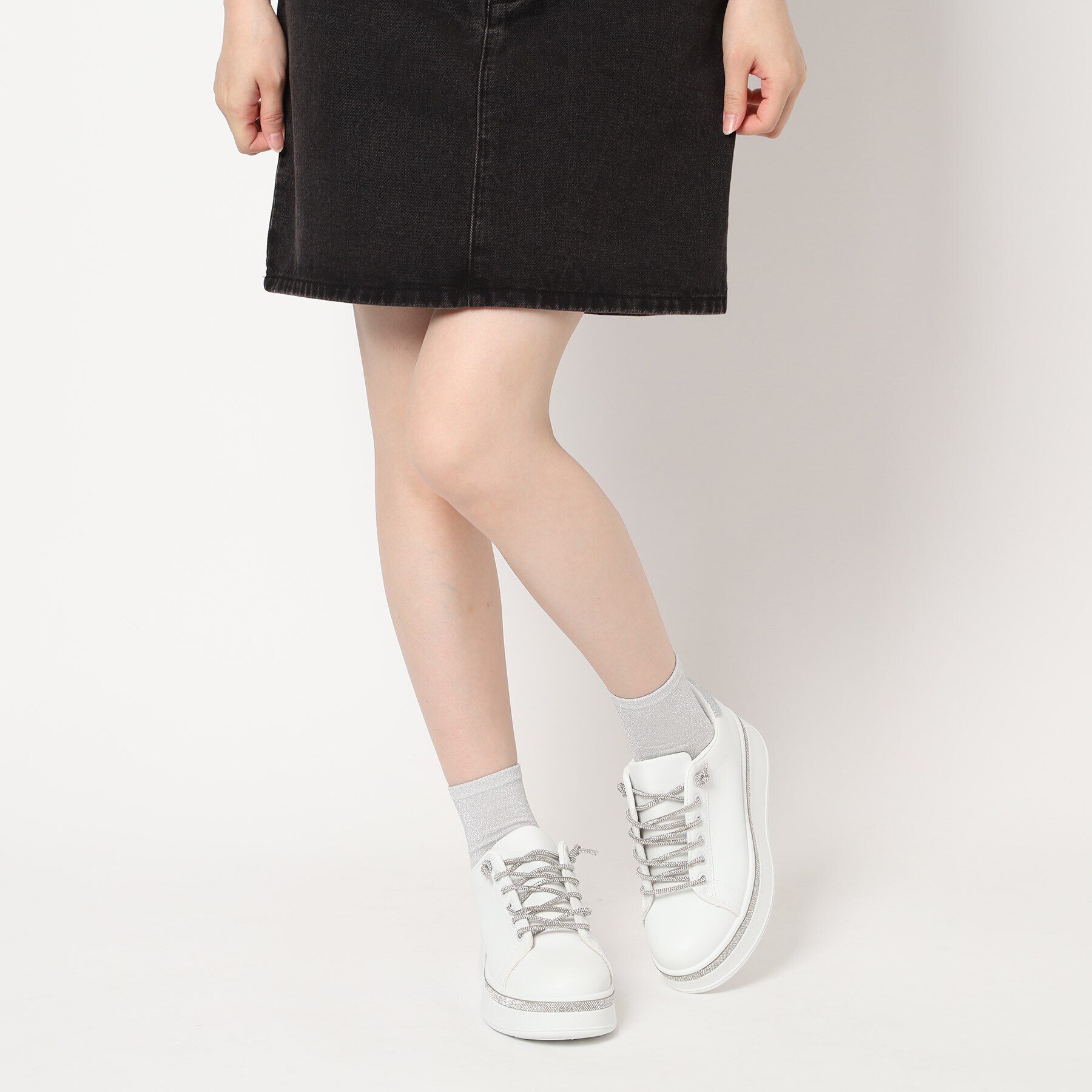 csT&P「厚底キラキラストーン付スニーカー」|スニーカー|