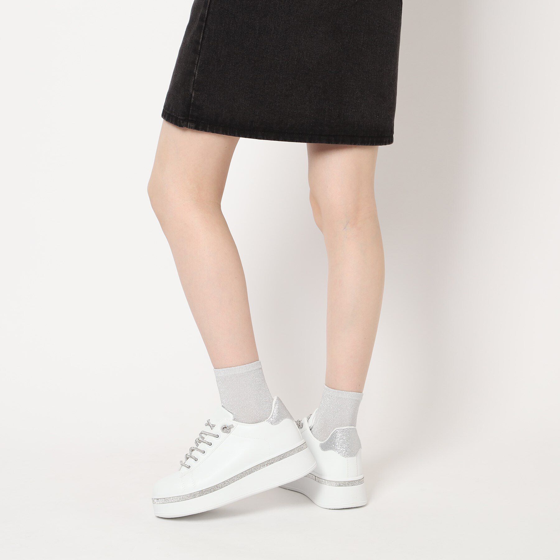 csT&P「厚底キラキラストーン付スニーカー」|スニーカー|